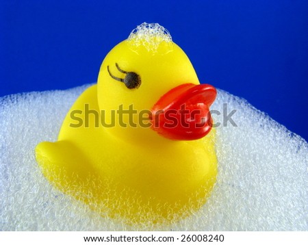 Rubber Ducky with suds