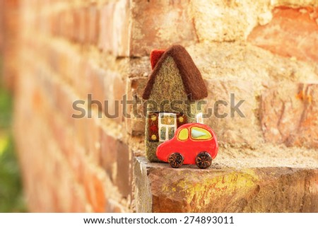 house and car, toy.
