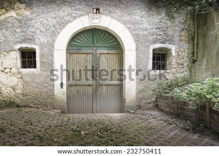 old wine cellar door
