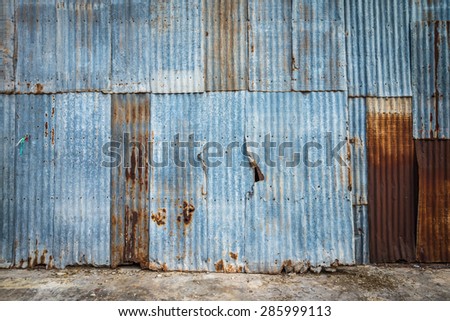 Old rusty galvanized iron plate texture background