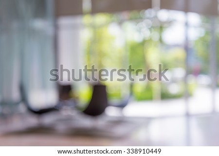 Abstract blurred background chairs in hotel luxury lobby