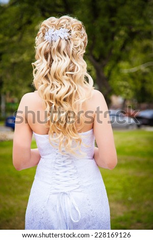 Beautiful blond hair bride