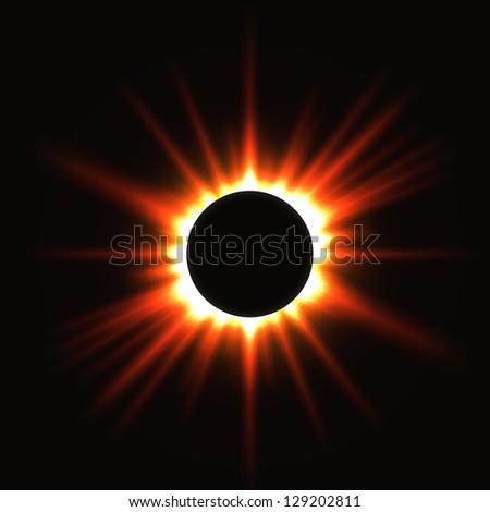 Solar eclipse. abstract illustration