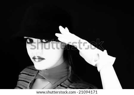 Portrait of the mime on a black background\
\
MORE  IMAGES FROM THIS SERIES IN MY PORTFOLIO