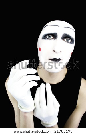 Portrait of the mime in white gloves \
\
MORE  IMAGES FROM THIS SERIES IN MY PORTFOLIO