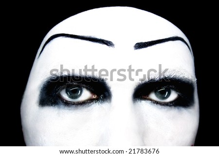 Eyes of the mime close up \
\
MORE  IMAGES FROM THIS SERIES IN MY PORTFOLIO