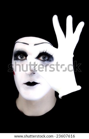 Portrait of the mime in white gloves\
\
MORE  IMAGES FROM THIS SERIES IN MY PORTFOLIO
