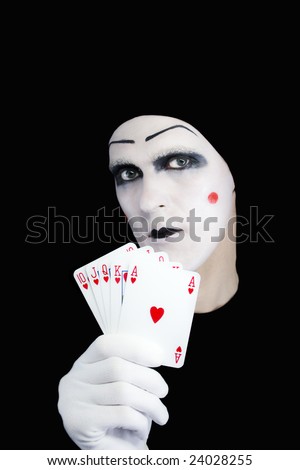 Portrait of the mime with Royal Flush MORE IMAGES FROM THIS SERIES IN MY PORTFOLIO