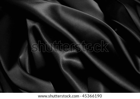 texture of a black  satin close up
