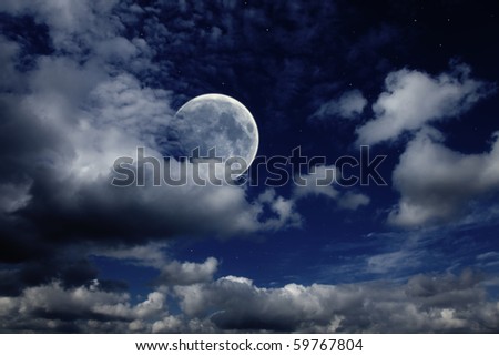 Stormy night sky Cloud order