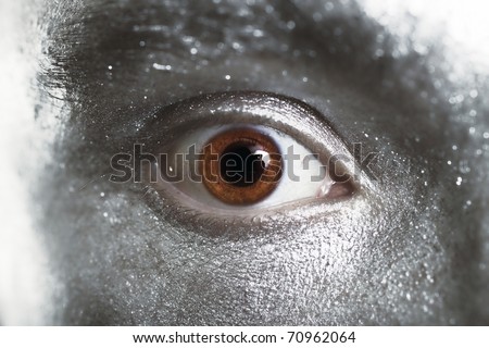beautiful brown eyes male closeup