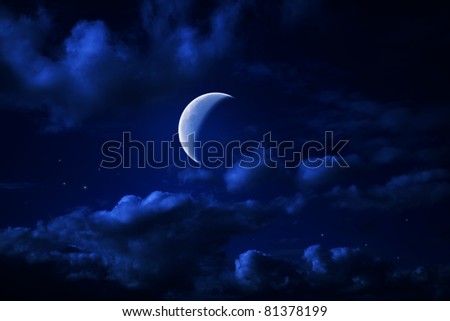 crescent shaped moon