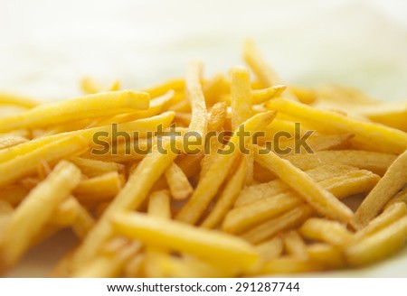 fried chips isolated on a white background
