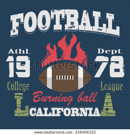 California Sport Typography,College Football Athletic Dept. T-shirt fashion design graphics, Vintage Print for sportswear apparel - vector illustration