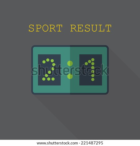 illustration of sport or fitness scoreboard
