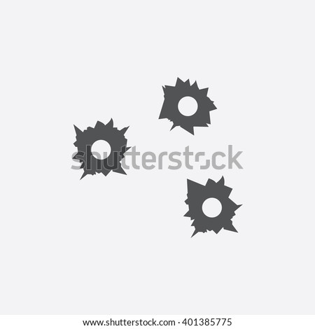 Bullet Holes Icon. Bullet Holes Icon Vector. Bullet Holes Icon Simple