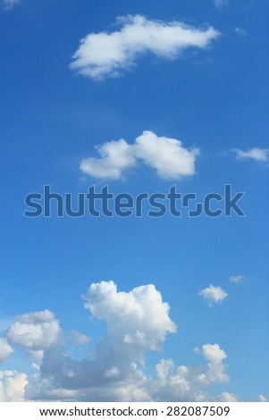 the hot air high up to the sky and made cumulus clouds in a very hot day