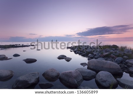 Beautiful baltic ocean landscape, southern of Sweden