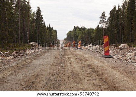 Road construction.