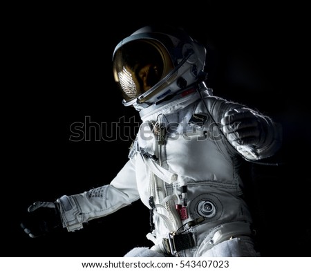 Astronaut with reflective visor