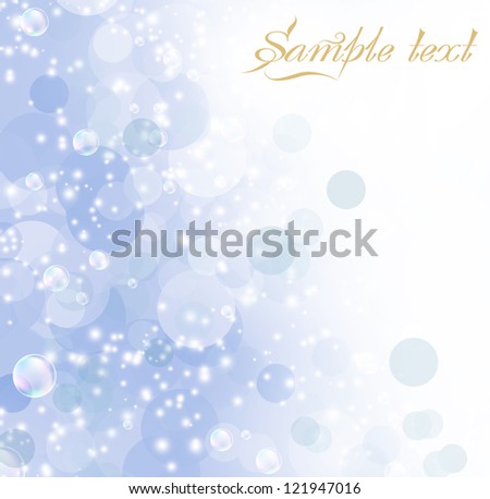 Abstract background with bubbles and stars