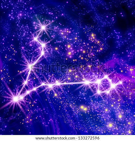Constellation Pisces in the sky