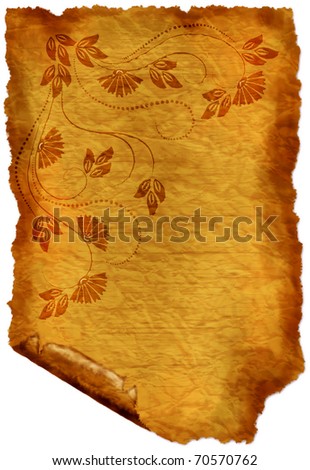 Old paper - crumple parchment paper texture background
