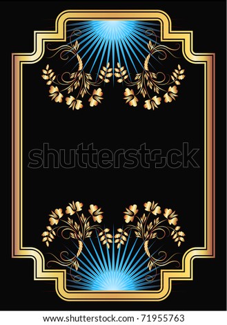 Background with golden ornament for various design artwork