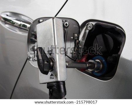 Filling the gas into car