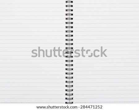 Isolated of ring binding notebook on white background