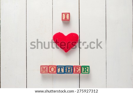 Happy Mothers Day message with handcrafted hearts. \