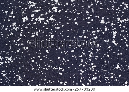 Blue synthetic fabric with white texture background