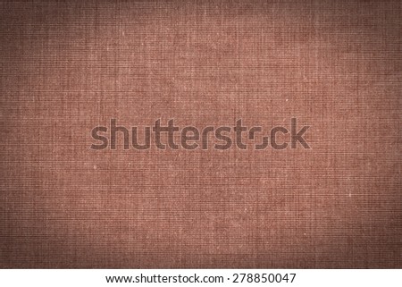 Abstract dark brown background from synthetic fabric in black shadow