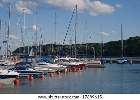 moored yachts, roads, holiday, life in the luxury