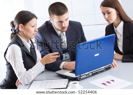 Business people working in team in the office