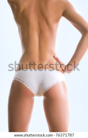 stock photo Perfect female body isolated on white background