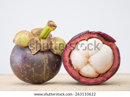 The mangosteen fruit with high content of antioxidants.