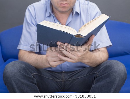 A man reading the Holy Bible