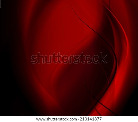 Abstract line and curve red background