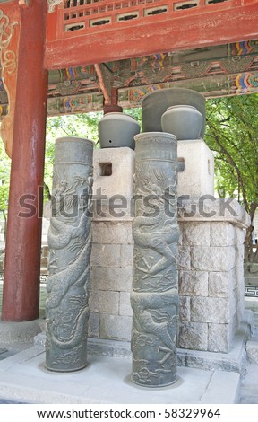 Ancient Water clock in ChangGyoung Palace in Seoul, South Korea