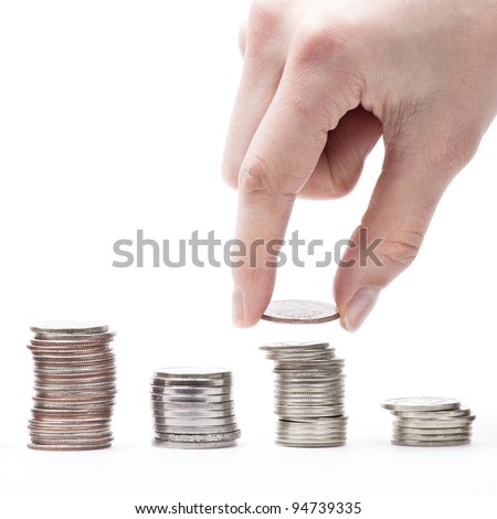 Putting coins on the top of coins piles
