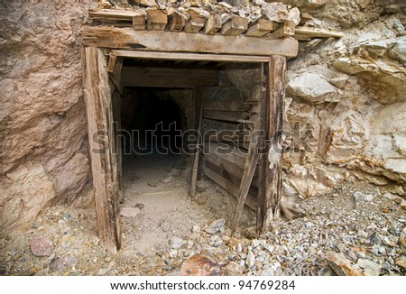 Abandoned Mine entrance in Death Valley, CA