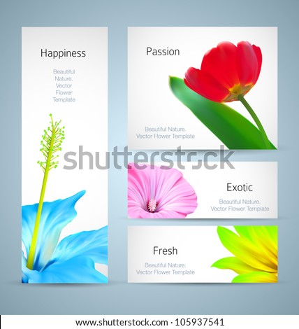 Logo Design Illustrator on Flower Brochure Background Design Vector Card Template 105937541