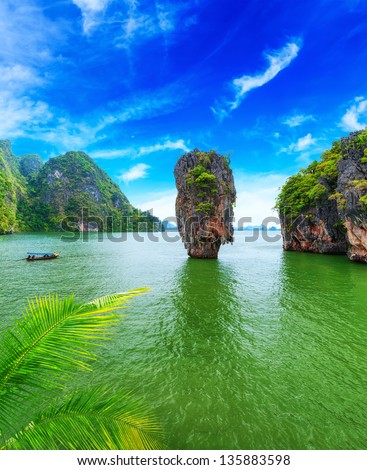 James Bond Island Thailand Travel Destination. Phang Nga Bay Archipelago