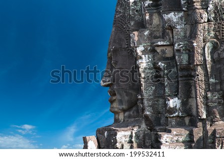 Angkor Wat Cambodia. Bayon temple in Angkor Thom historical place