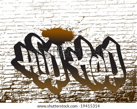 stock vector hip hop graffiti