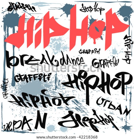 stock vector hip hop graffiti vector urban background