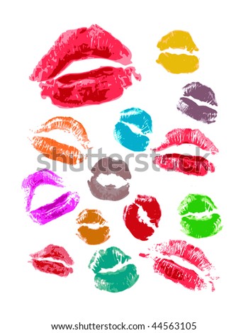 kissing lips vector. stock vector : kiss lips