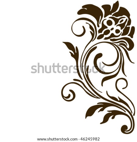 stock vector Flower vector tattoo Ornament design