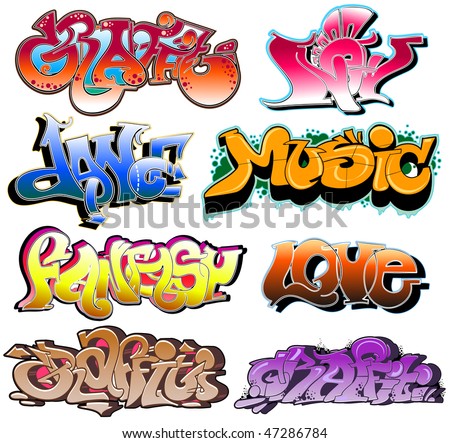 Logo Design  on Graffiti Urban Art Vector Design   47286784   Shutterstock